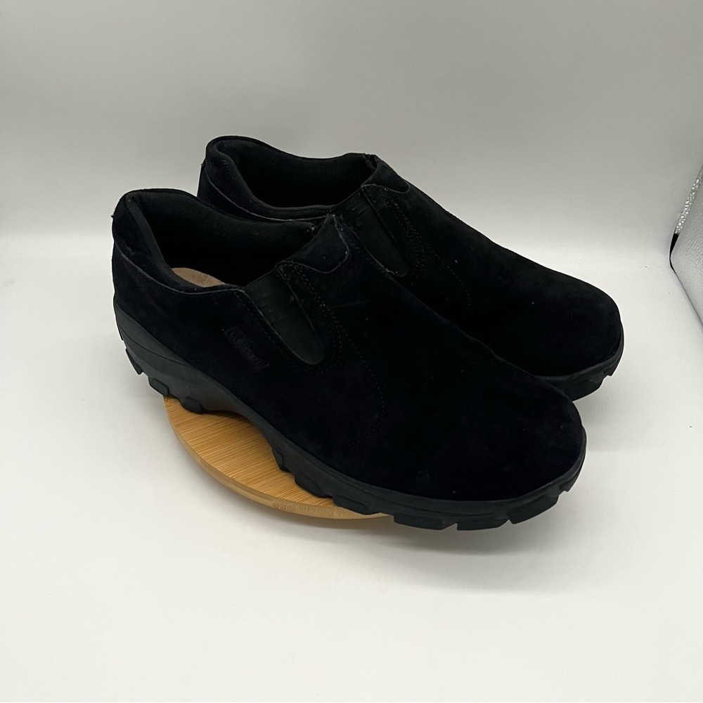Men’s Coleman Shoes Loafer Slip-on Suede Prairie Moc Clogs Black Size 11